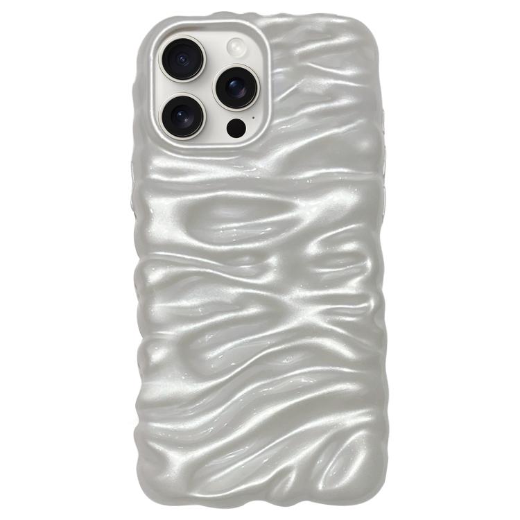 Cream Texture Electroplating TPU Full Coverage Phone Case, For iPhone 15 Pro
