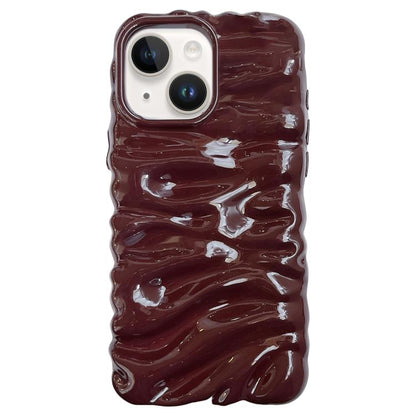 Cream Texture Electroplating TPU Full Coverage Phone Case, For iPhone 15