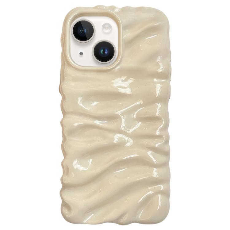 Cream Texture Electroplating TPU Full Coverage Phone Case, For iPhone 15