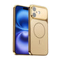 Corning Glass Plating Large Window MagSafe Phone Case, For iPhone 16 Pro Max, For iPhone 16 Pro, For iPhone 16, For iPhone 15 Pro Max