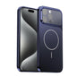 Corning Glass Plating Large Window MagSafe Phone Case, For iPhone 16 Pro Max, For iPhone 16 Pro, For iPhone 16, For iPhone 15 Pro Max