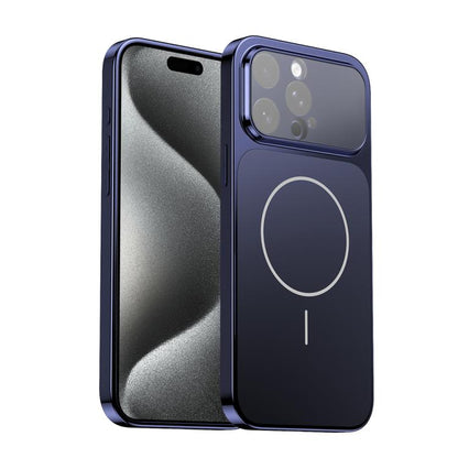 Corning Glass Plating Large Window MagSafe Phone Case, For iPhone 15 Pro, For iPhone 15, For iPhone 14, For iPhone 14 Pro