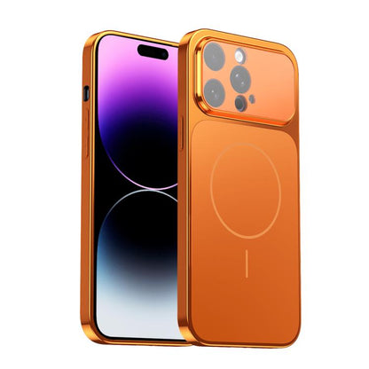 Corning Glass Plating Large Window MagSafe Phone Case, For iPhone 15 Pro, For iPhone 15, For iPhone 14, For iPhone 14 Pro