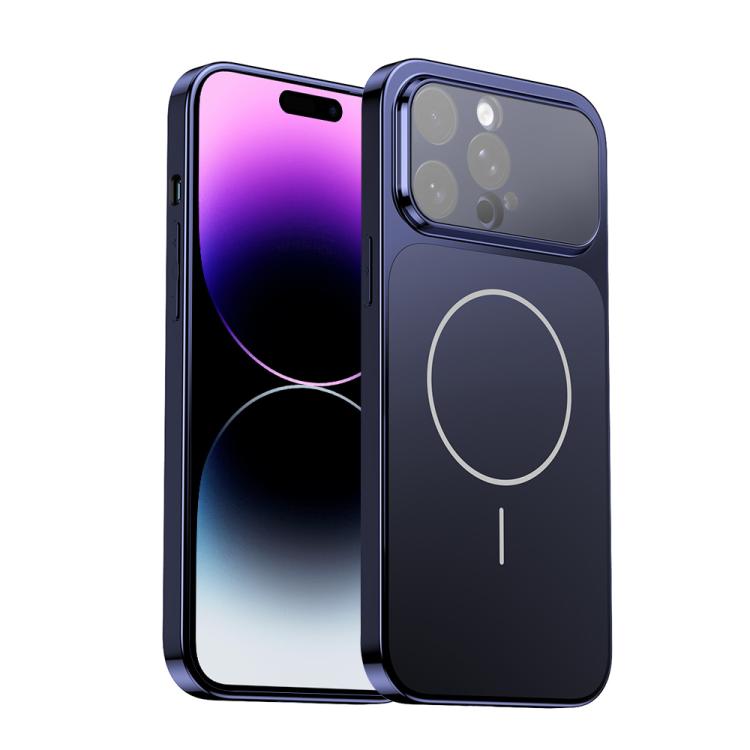 Corning Glass Plating Large Window MagSafe Phone Case, For iPhone 15 Pro, For iPhone 15, For iPhone 14, For iPhone 14 Pro