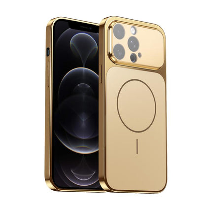 Corning Glass Plating Large Window MagSafe Phone Case, For iPhone 12, For iPhone 12 Pro Max, For iPhone 12 Pro, For iPhone 11 Pro Max
