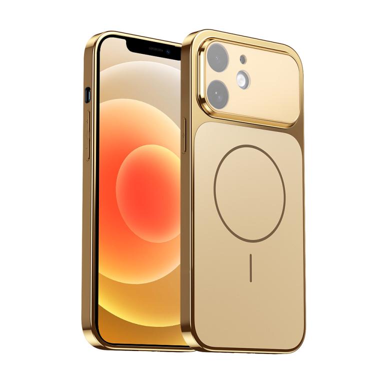 Corning Glass Plating Large Window MagSafe Phone Case, For iPhone 12, For iPhone 12 Pro Max, For iPhone 12 Pro, For iPhone 11 Pro Max