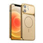 Corning Glass Plating Large Window MagSafe Phone Case, For iPhone 12, For iPhone 12 Pro Max, For iPhone 12 Pro, For iPhone 11 Pro Max