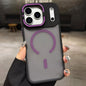 Skin Feel Frosted Metal Lens Holder MagSafe Magnetic Phone Case, For iPhone 17 Pro Max, For iPhone 17 Pro, For iPhone 17