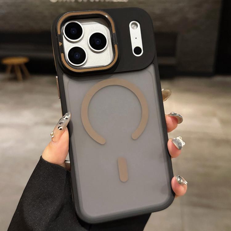 Skin Feel Frosted Metal Lens Holder MagSafe Magnetic Phone Case, For iPhone 17 Pro Max, For iPhone 17 Pro, For iPhone 17