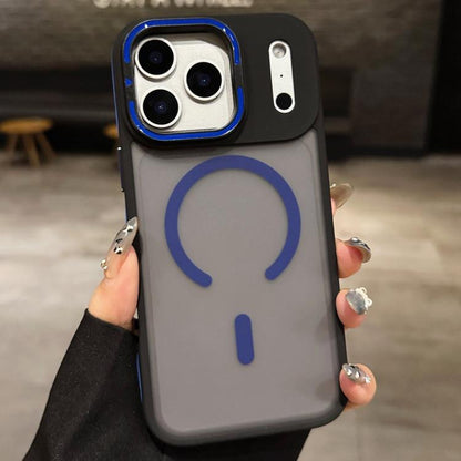 Skin Feel Frosted Metal Lens Holder MagSafe Magnetic Phone Case, For iPhone 17 Pro Max, For iPhone 17 Pro, For iPhone 17
