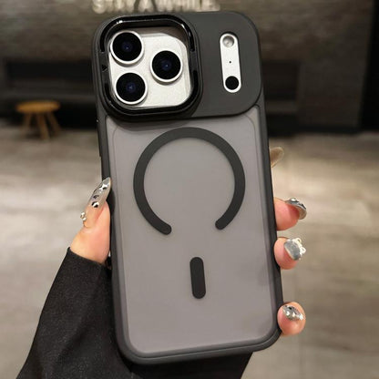 Skin Feel Frosted Metal Lens Holder MagSafe Magnetic Phone Case, For iPhone 17 Pro Max, For iPhone 17 Pro, For iPhone 17