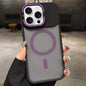 Skin Feel Frosted Metal Lens Holder MagSafe Magnetic Phone Case, For iPhone Air, For iPhone 16 Pro Max, For iPhone 16 Pro