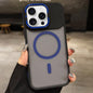 Skin Feel Frosted Metal Lens Holder MagSafe Magnetic Phone Case, For iPhone Air, For iPhone 16 Pro Max, For iPhone 16 Pro