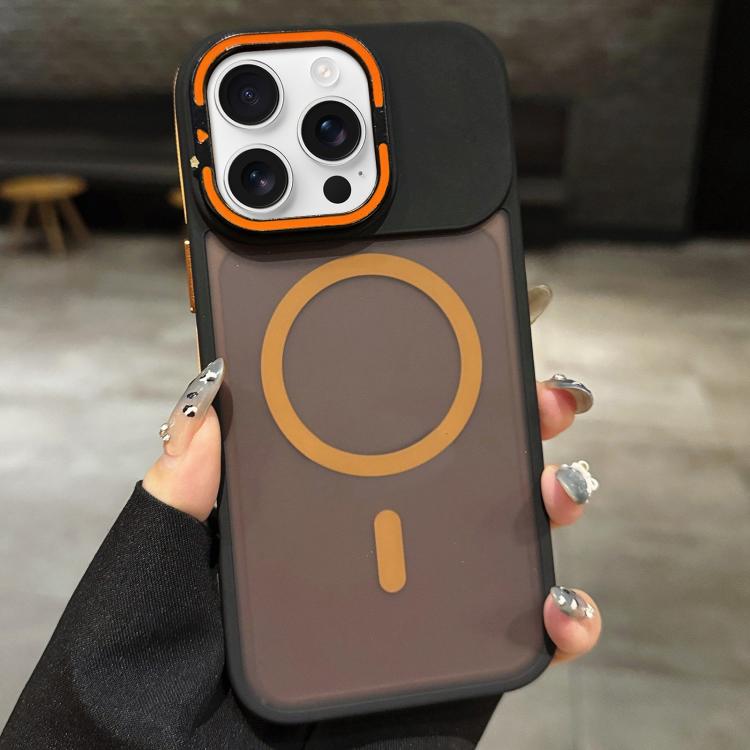 Skin Feel Frosted Metal Lens Holder MagSafe Magnetic Phone Case, For iPhone Air, For iPhone 16 Pro Max, For iPhone 16 Pro