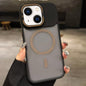 Skin Feel Frosted Metal Lens Holder MagSafe Magnetic Phone Case, For iPhone 13 Pro, For iPhone 13, For iPhone 12