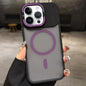 Skin Feel Frosted Metal Lens Holder MagSafe Magnetic Phone Case, For iPhone 12 Pro Max, For iPhone 12 Pro, For iPhone 11