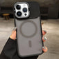 Skin Feel Frosted Metal Lens Holder MagSafe Magnetic Phone Case, For iPhone 12 Pro Max, For iPhone 12 Pro, For iPhone 11
