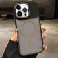 Skin Feel Frosted Metal Lens Holder MagSafe Magnetic Phone Case, For iPhone 12 Pro Max, For iPhone 12 Pro, For iPhone 11