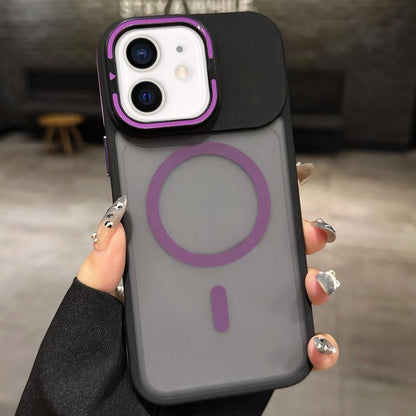 Skin Feel Frosted Metal Lens Holder MagSafe Magnetic Phone Case, For iPhone 12 Pro Max, For iPhone 12 Pro, For iPhone 11