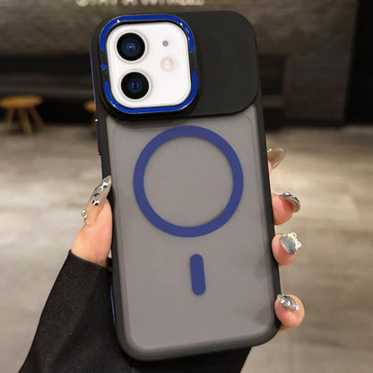 Skin Feel Frosted Metal Lens Holder MagSafe Magnetic Phone Case, For iPhone 12 Pro Max, For iPhone 12 Pro, For iPhone 11