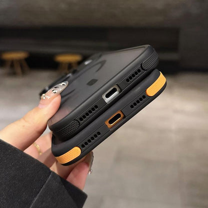 Skin Feel Frosted Metal Lens Holder MagSafe Magnetic Phone Case, For iPhone 13 Pro, For iPhone 13, For iPhone 12