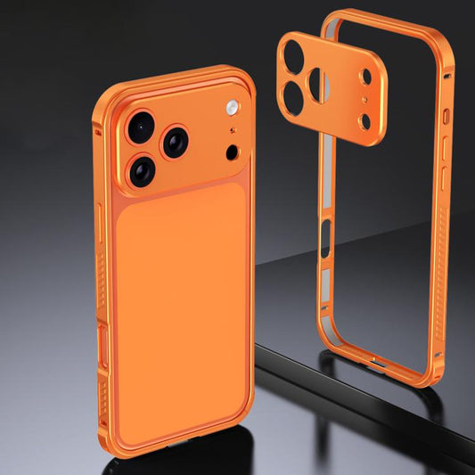 Armor Dual-side Anti-slip Metal Frame Case with Lens Cover, For iPhone 17 Pro Max, For iPhone 17 Pro, For iPhone 17, For iPhone 16 Pro Max