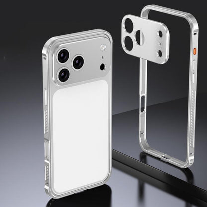 Armor Dual-side Anti-slip Metal Frame Case with Lens Cover, For iPhone 17 Pro Max, For iPhone 17 Pro, For iPhone 17, For iPhone 16 Pro Max