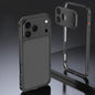 Armor Dual-side Anti-slip Metal Frame Case with Lens Cover, For iPhone 17 Pro Max, For iPhone 17 Pro, For iPhone 17, For iPhone 16 Pro Max
