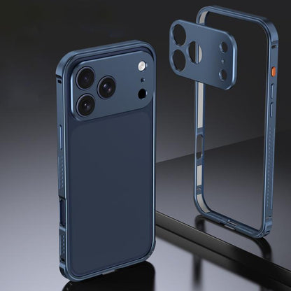 Armor Dual-side Anti-slip Metal Frame Case with Lens Cover, For iPhone 17 Pro Max, For iPhone 17 Pro, For iPhone 17, For iPhone 16 Pro Max