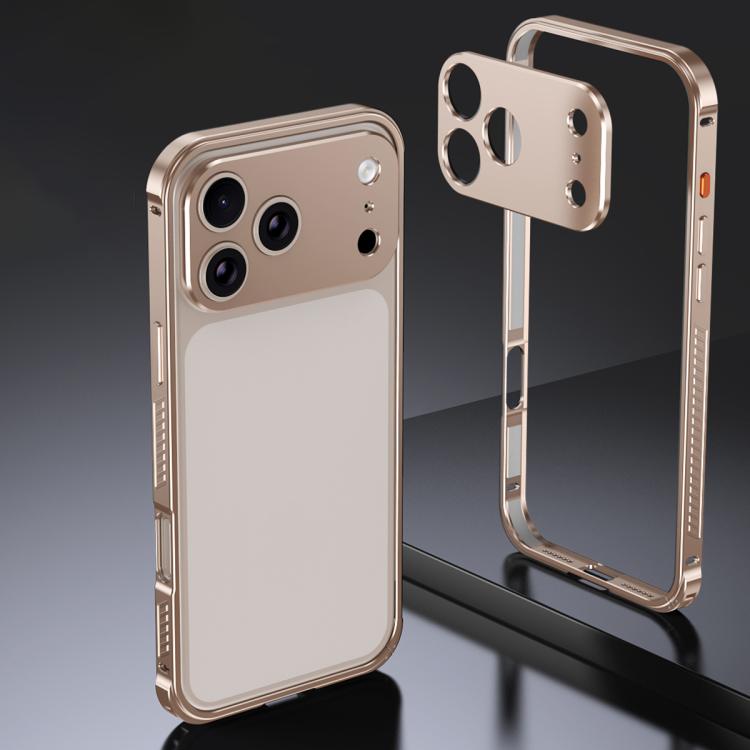 Armor Dual-side Anti-slip Metal Frame Case with Lens Cover, For iPhone 17 Pro Max, For iPhone 17 Pro, For iPhone 17, For iPhone 16 Pro Max