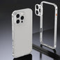 Armor Dual-side Anti-slip Metal Frame Case with Lens Cover, For iPhone 16 Pro, For iPhone 16