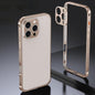 Armor Dual-side Anti-slip Metal Frame Case with Lens Cover, For iPhone 16 Pro, For iPhone 16