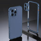 Armor Dual-side Anti-slip Metal Frame Case with Lens Cover, For iPhone 16 Pro, For iPhone 16