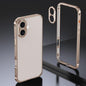 Armor Dual-side Anti-slip Metal Frame Case with Lens Cover, For iPhone 16 Pro, For iPhone 16
