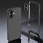 Armor Dual-side Anti-slip Metal Frame Case with Lens Cover, For iPhone 16 Pro, For iPhone 16