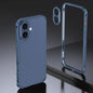 Armor Dual-side Anti-slip Metal Frame Case with Lens Cover, For iPhone 16 Pro, For iPhone 16