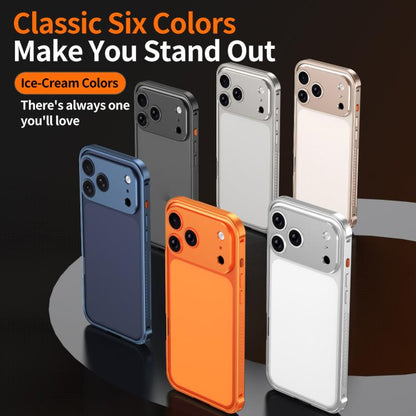 Armor Dual-side Anti-slip Metal Frame Case with Lens Cover, For iPhone 16 Pro, For iPhone 16