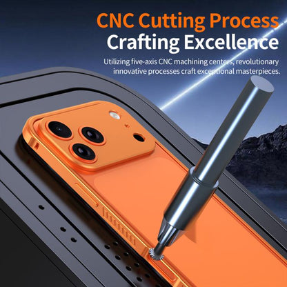 Armor Dual-side Anti-slip Metal Frame Case with Lens Cover, For iPhone 16 Pro, For iPhone 16