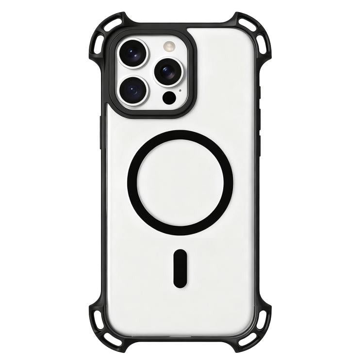 Drone-Style Four-Corner Shockproof Acrylic MagSafe Phone Case, For iPhone 12 Pro Max, For iPhone 12 Pro, For iPhone 11