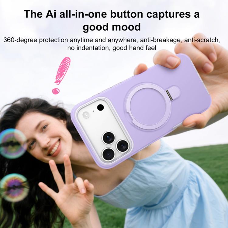 Jelly Liquid Silicone MagSafe Holder Phone Case, For iPhone 15 Pro, For iPhone 15