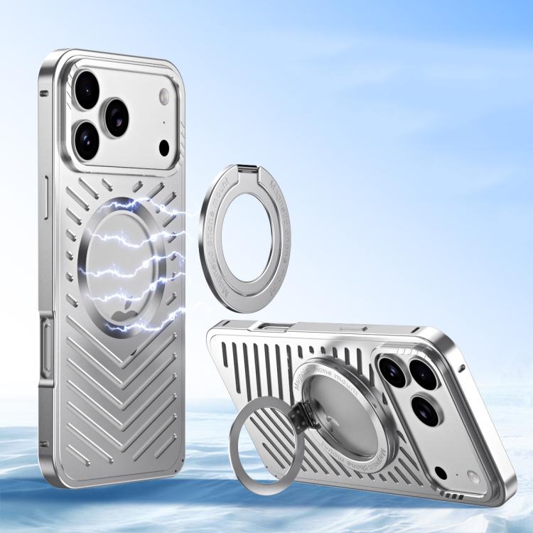Cooling MagSafe Magnetic Holder Metal Phone Case, For iPhone 17 Pro Max, For iPhone 17 Pro, For iPhone 17