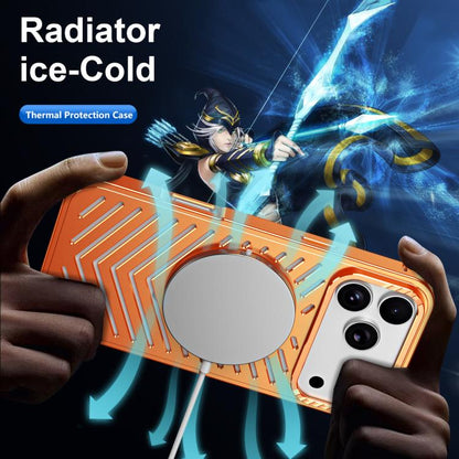 Cooling MagSafe Magnetic Holder Metal Phone Case, For iPhone 17 Pro Max, For iPhone 17 Pro, For iPhone 17