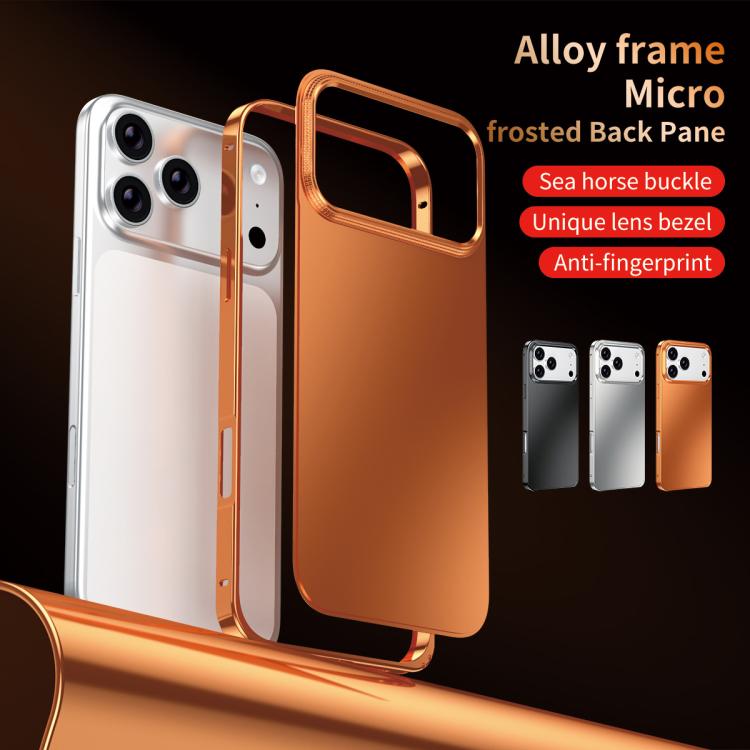 Metal Frame Micro-frosted Back Panel Phone Case, For iPhone 14 Pro, For iPhone 14 Pro Max