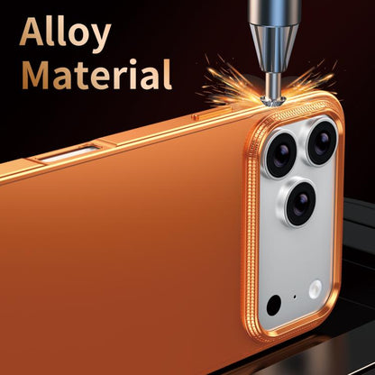 Metal Frame Micro-frosted Back Panel Phone Case, For iPhone 14 Pro, For iPhone 14 Pro Max