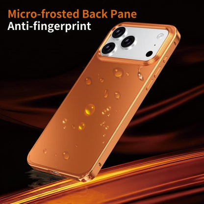 Metal Frame Micro-frosted Back Panel Phone Case, For iPhone 14 Pro, For iPhone 14 Pro Max