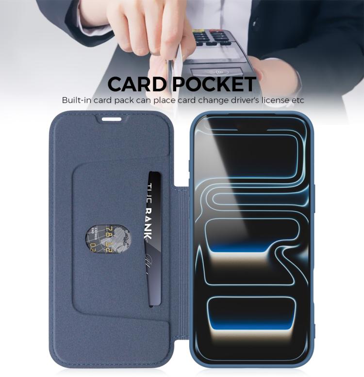 Imitate Liquid Skin Feel Leather Phone Case with Card Slots, For iPhone 17 Pro Max, For iPhone 17 Pro
