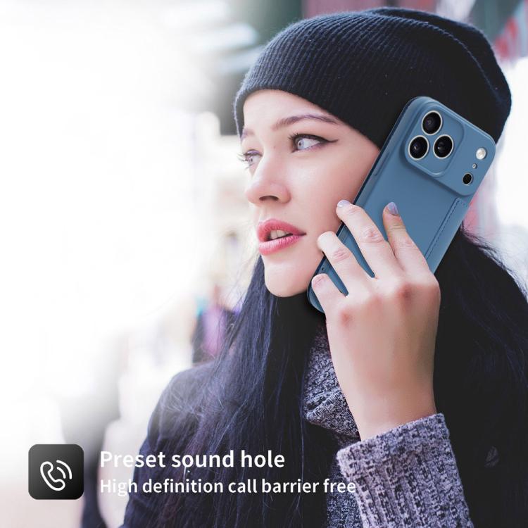 Imitate Liquid Skin Feel Leather Phone Case with Card Slots, For iPhone 17 Pro Max, For iPhone 17 Pro