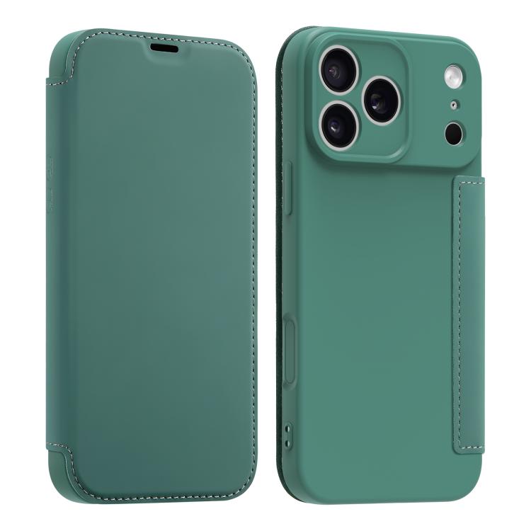 Imitate Liquid Skin Feel Leather Phone Case with Card Slots, For iPhone 17 Pro Max, For iPhone 17 Pro