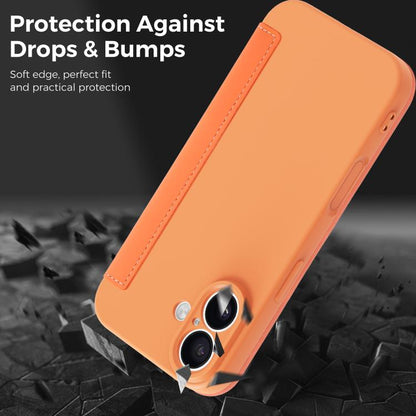 Imitate Liquid Skin Feel Leather Phone Case with Card Slots, For iPhone 17, For iPhone Air