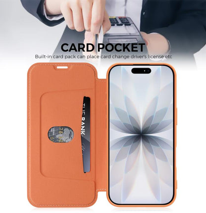 Imitate Liquid Skin Feel Leather Phone Case with Card Slots, For iPhone 17, For iPhone Air